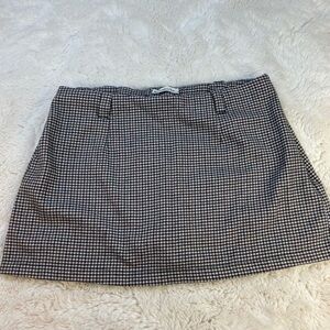 Abercrombie & Fitch Houndstooth Mini Skirt w/ Shorts Women’s L Preppy Spring